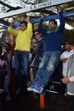 Akshay Kumar, Aditya Thackeray, Dino Morea at the launch of DM fitness in Worli, Mumbai on 11th Jan 2014